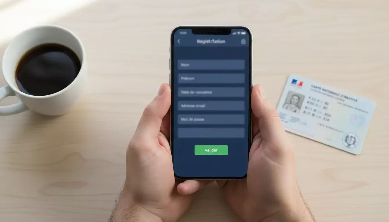 Inscription sur un site de paris sportifs football en ligne