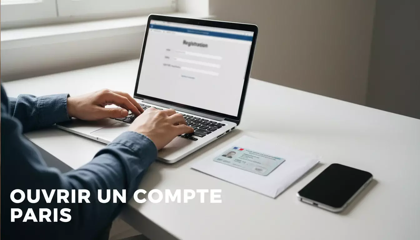 Ouvrir un compte paris sportifs : personne s'inscrivant sur un site de bookmaker depuis un ordinateur