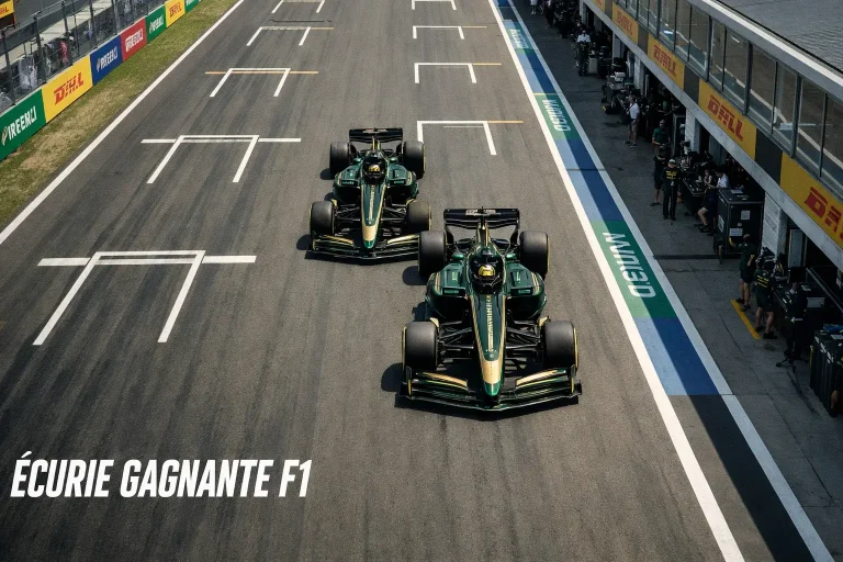 Pari écurie gagnante F1 : deux monoplaces d'une même équipe en tête de course
