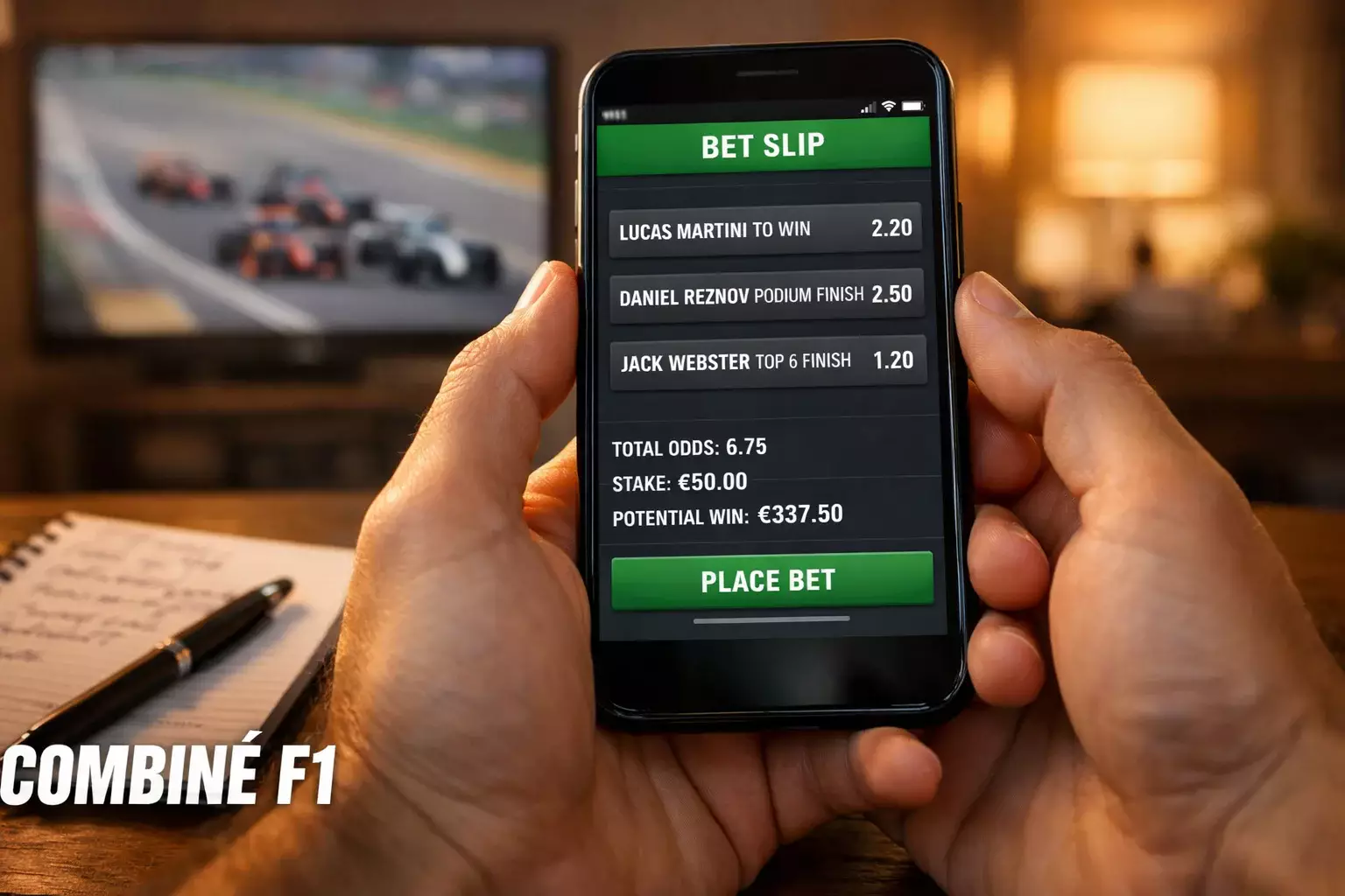 Paris combinés F1 : ticket de paris avec plusieurs sélections sur un Grand Prix