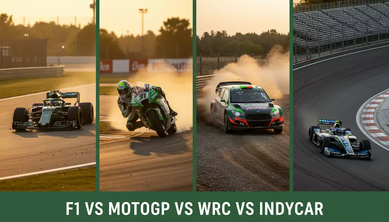 Paris F1 vs autres sports mécaniques : monoplace F1, moto MotoGP et voiture de rallye côte à côte