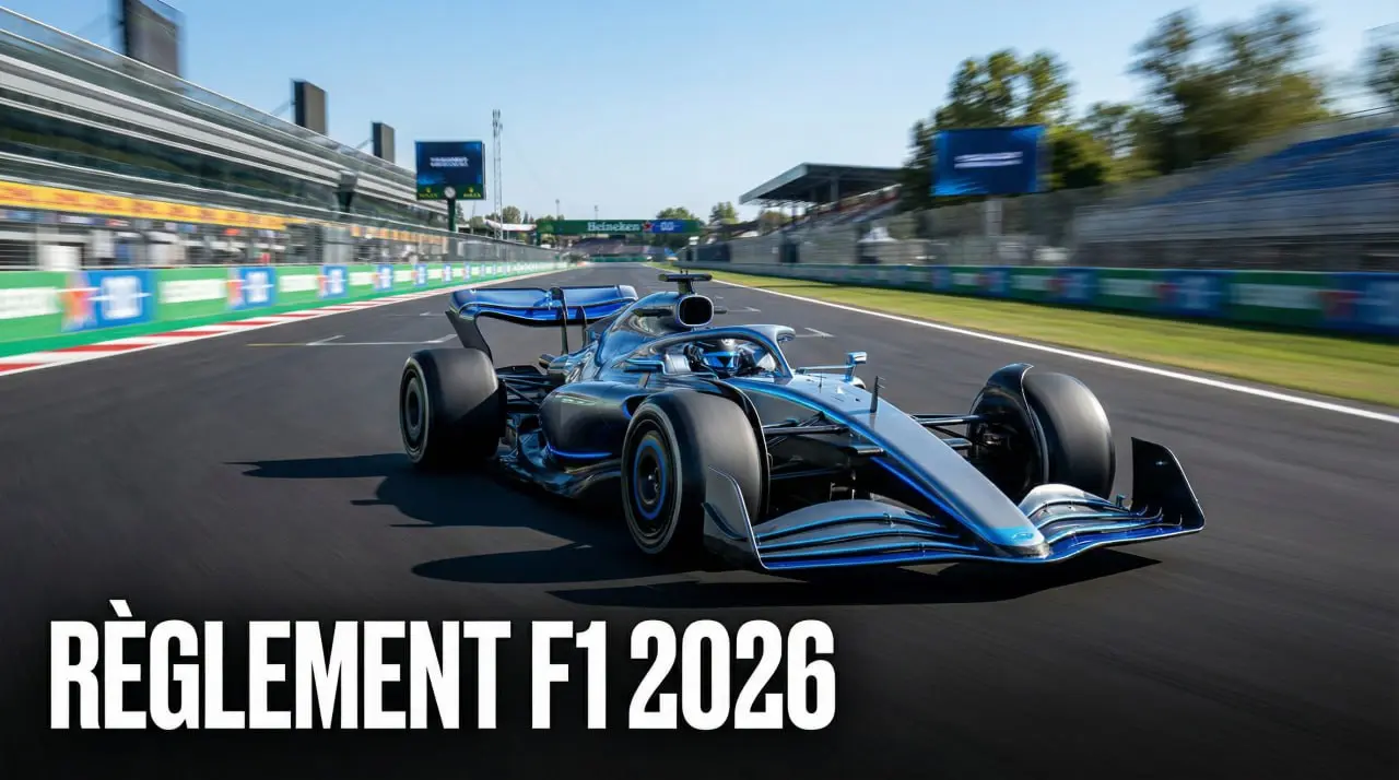 Règlement F1 2026 : monoplace nouvelle génération avec aérodynamique active sur circuit